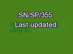 SN/SP/355 Last updated: