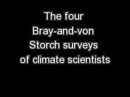 The four Bray-and-von Storch surveys of climate scientists