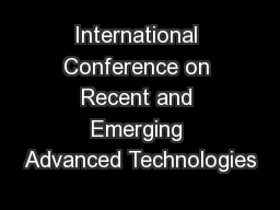 International Conference on Recent and Emerging Advanced Technologies