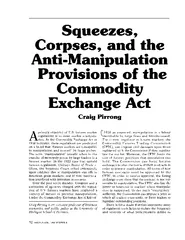 Squeezes, Corpses, and the Anti-Manipulation Provisions of the Commodi