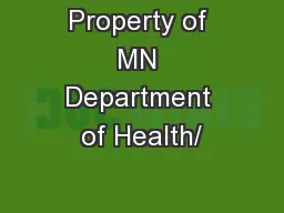 Property of MN Department of Health/