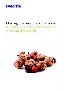 Holding inventory in squirrel storesAllowing this nutty practice can c