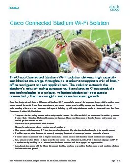 Cisco Connected Stadium Wi-Fi Solution