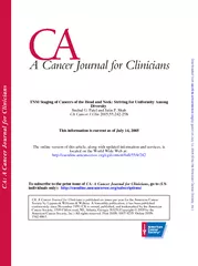 2005;55;242-258 CA Cancer J ClinSnehal G. Patel and Jatin P. Shah  Div
