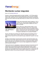 Worldwide nuclear stagnates