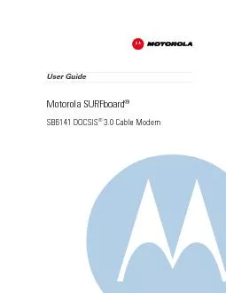 User Guide Motorola SURFboard SB DOCSIS