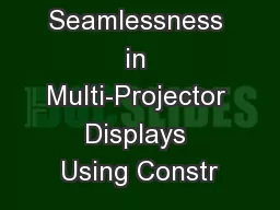 Color Seamlessness in Multi-Projector Displays Using Constr