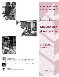 Stakeholder AnalysisiGuidelines forConducting aPrepared by:Kammi Schme