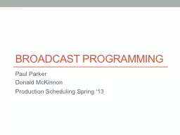 Broadcast Programming