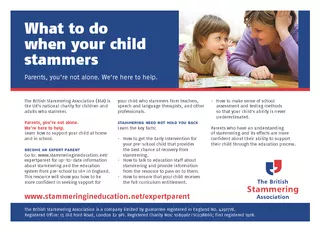What to do when your child stammers