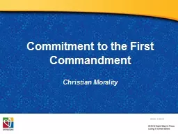 Commitment to the First Commandment