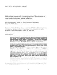 Molecular & phenotypic characterization of