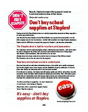 Recently, Staples has been offering special incentives to entice educa