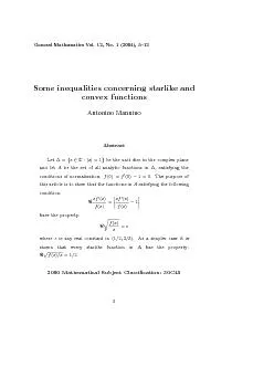 GeneralMathematicsVol.12,No.1(2004),5{12Someinequalitiesconcerningstar