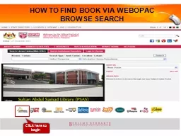 HOW TO FIND BOOK VIA WEBOPAC