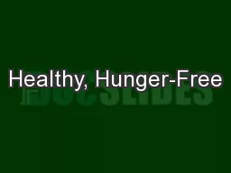 Healthy, Hunger-Free