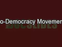 Pro-Democracy Movements