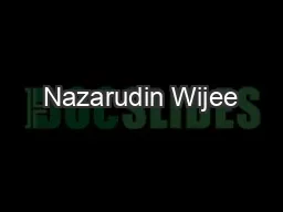 Nazarudin Wijee