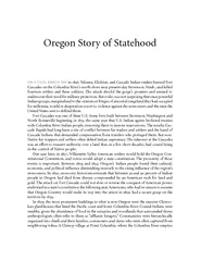 Oregon Story of StatehoodON A CL MARCH DAY in 1856, Yakama, Klickitat,
