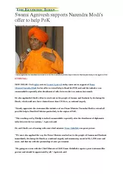 Swami Agnivesh supports Narendra Modi's