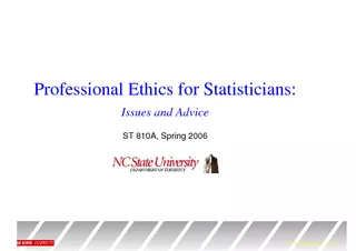 ProfessionalEthicsforStatisticians:IssuesandAdvice