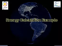 Energy Calculation Example
