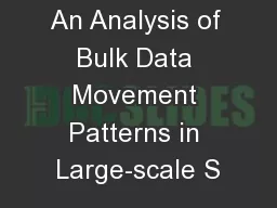An Analysis of Bulk Data Movement Patterns in Large-scale S