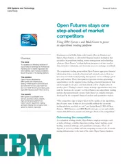 IBM Systems and TechnologyCase Study Open Futures stays one step ahead