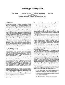 InvertingaSteady-StateRaviKumarAndrewTomkinsSergeiVassilvitskiiErikVee