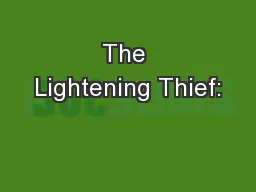 The Lightening Thief: