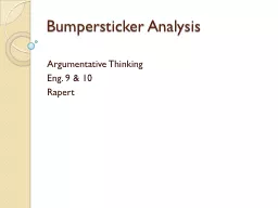 Bumpersticker