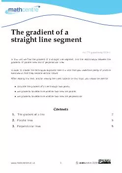 Thegradientofastraightlinesegment