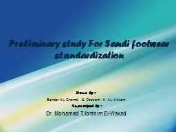 Preliminary study For Saudi footwear standardization