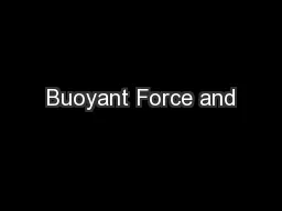 Buoyant Force and
