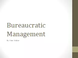 Bureaucratic Management