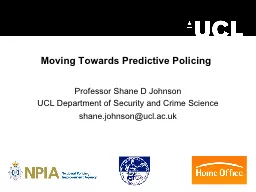 Moving Towards Predictive Policing