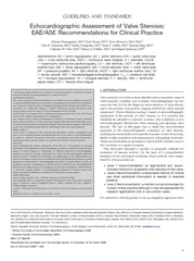 GUIDELINESANDSTANDARDSEchocardiographicAssessmentofValveStenosis:EAE/A