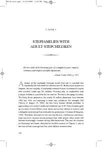 STEPFAMILIES WITHADULT STEPCHILDRENFor the adult child,becoming part o