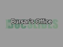 Bursar’s Office