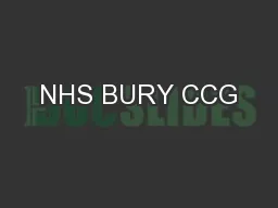 NHS BURY CCG