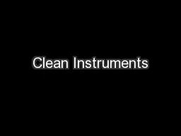 Clean Instruments