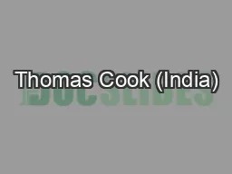 Thomas Cook (India)