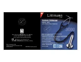 Headset PositioningYour new Littmann ElectronicStethoscope is designed
