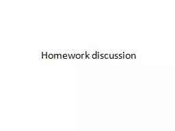 Homework discussion