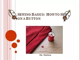 Sewing Basics:  How to Sew on a Button