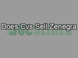 Does Cvs Sell Zenegra