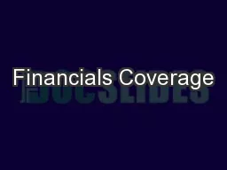 Financials Coverage