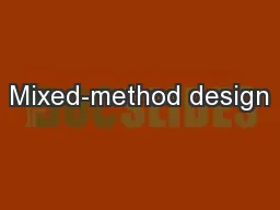 Mixed-method design