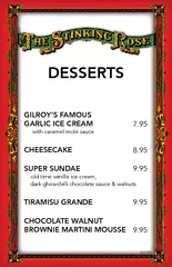 DESSETS GILROY’S AMOUS GARLIC ICE CREAM      with caramel mol