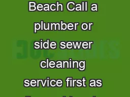Utilities Commission City of New Smyrna Beach Call a plumber or side sewer cleaning service